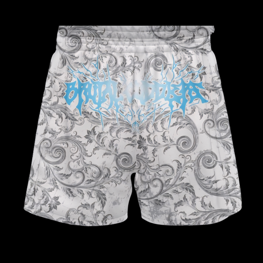 PRE-ORDER Brutal Cuddlers WHITE ZERO Grappling Shorts (Unisex)